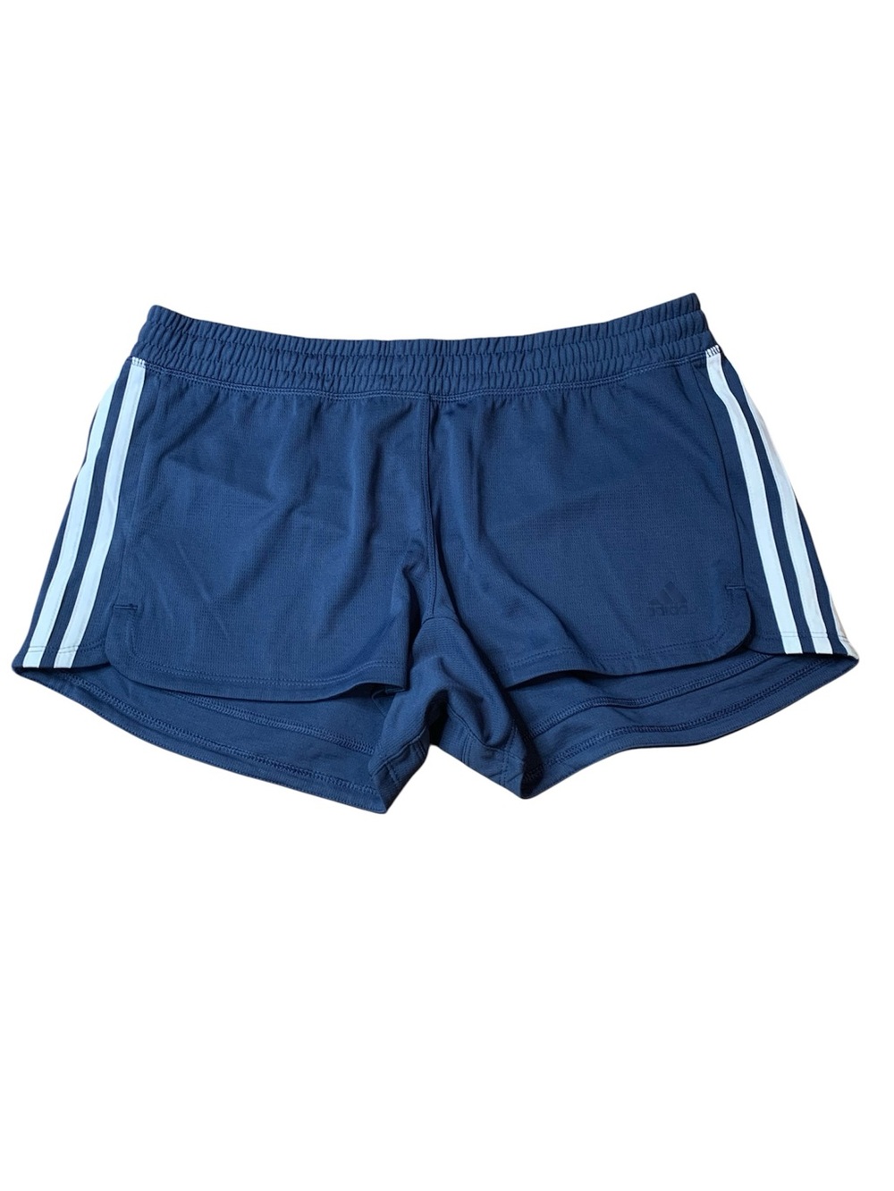 Adidas Women's Blue Aeroready Primegreen Athletic Shorts Size M 3-Stripes
